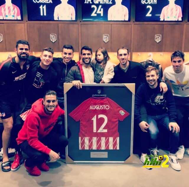 🔴 اوجستو يتسلم هدية من اتليتكو مدريد