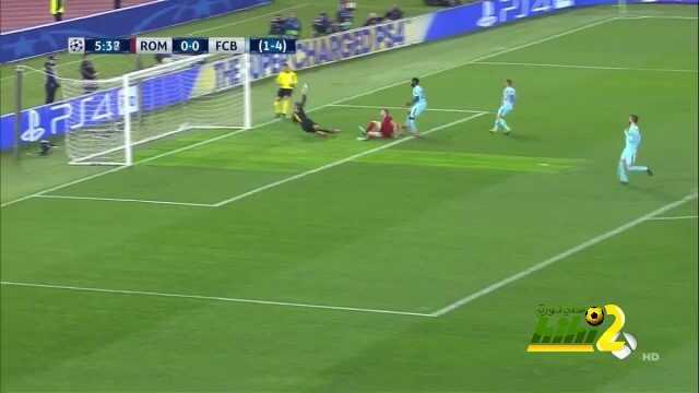 دزيكو يفتتح التسجيل مبكرا لروما في مرمى برشلونة