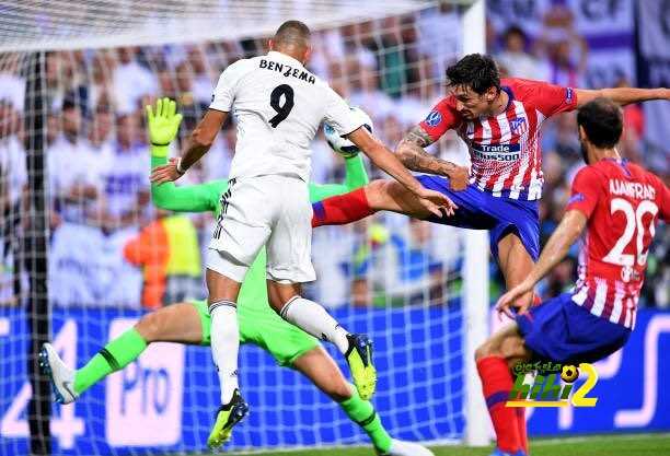 نهاية الشوط الاول ( ريال مدريد × اتليتكو مدريد )