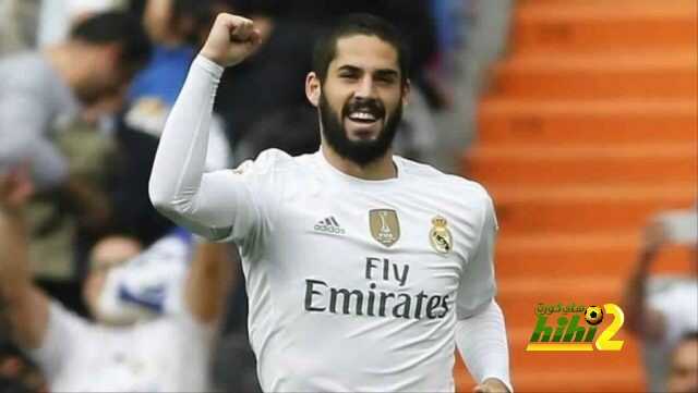 ايسكو يفتتح التسجيل لريال مدريد في نهاية الشوط الاول