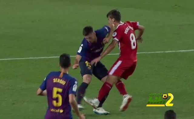 الحكم يطرد لينغليت وبرشلونة يلعب منقوصا