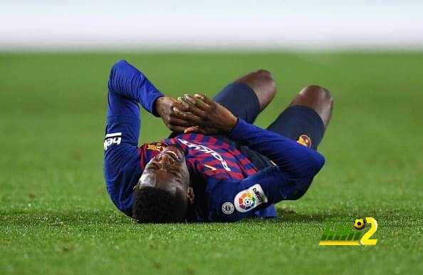ديمبلي يعاني من التواء في كاحله الأيسر