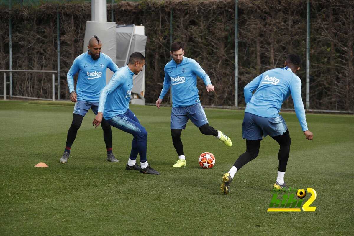 برشلونة يواصل استعداداته لمباراة ليون