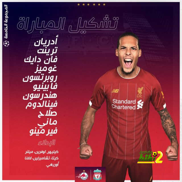 تشكيلة ليفربول الرسمية لدوري الابطال