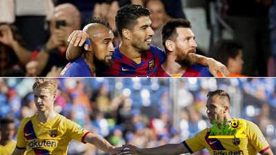 الجميع في برشلونة يسجل الآهداف