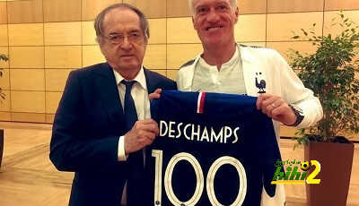 100 مباراة لـ ديشان مع منتخب فرنسا