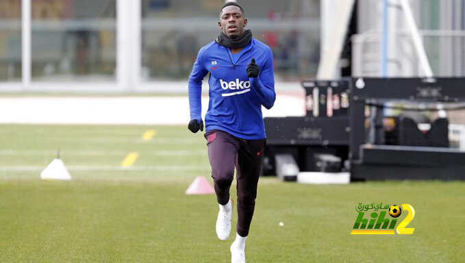 ديمبلي يتدرب مع برشلونة