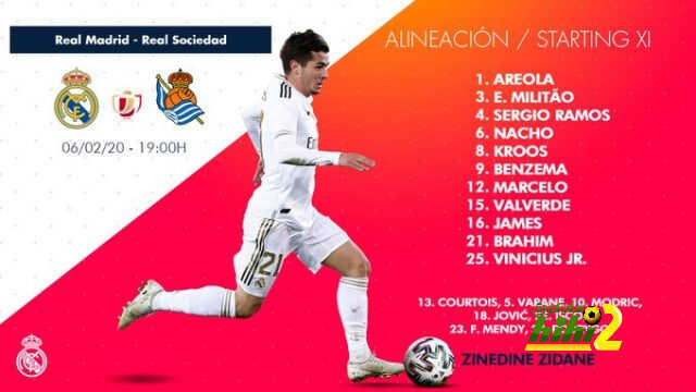 تشكيلة ريال مدريد الرسمية لمباراة ريال سوسيداد