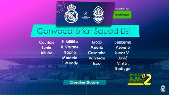 قائمة ريال مدريد لمواجهة شاختار في دوري الأبطال