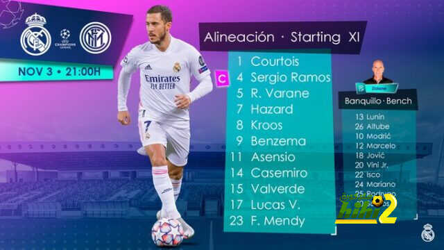 تشكيلة ريال مدريد الرسمية في مواجهة إنتر ميلان