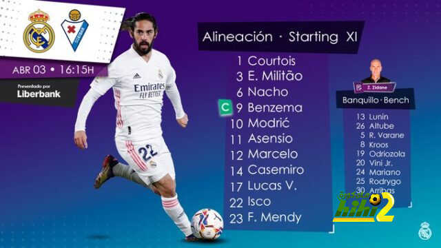 تشكيلة ريال مدريد الرسمية لمواجهة إيبار