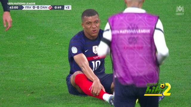 مبابي يخرج مصابًا من مباراة فرنسا والدنمارك بدوري الأمم الأوروبية