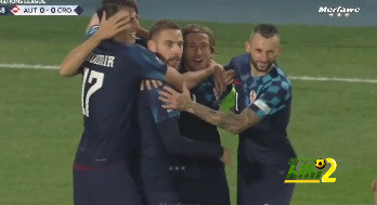 مودريتش يواصل التألق ويسجل الهدف الأول لكرواتيا