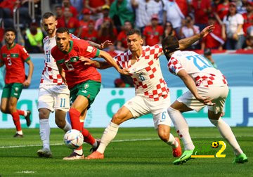 لقطات من مواجهة المغرب وكرواتيا