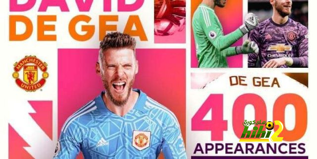 دي خيا يصل لـ 400 مباراة مع مانشستر يونايتد