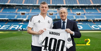 ريال مدريد يكرم كروس بعد وصوله للمباراة 400