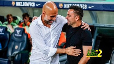تشافي يهنئ جوارديولا بعد الفوز على ريال مدريد