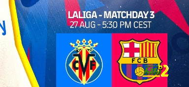 بطاقة مباراة برشلونة و فياريال في الليجا