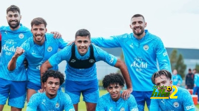 جانب من تدريبات مانشستر سيتي استعدادا للقاء برايتون