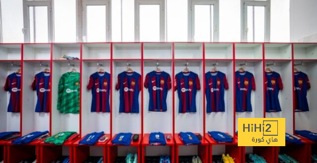 غرف ملابس برشلونة جاهزة لاستقبال اللاعبين قبل لقاء رايو فاليكانو