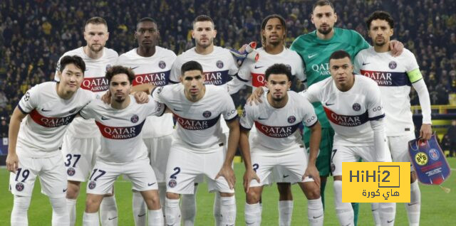 ترتيب مجموعة باريس سان جيرمان حتى الدقيقة 70