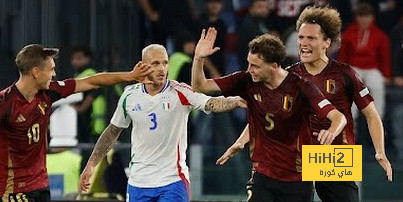 نهاية الشوط الاول.. منتخب إيطاليا يتقدم على بلجيكا بثنائية مقابل هدف