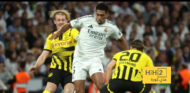 بروسيا دورتموند يتقدم بهدفين نظيفين على ريال مدريد في الشوط الأول بدوري الأبطال