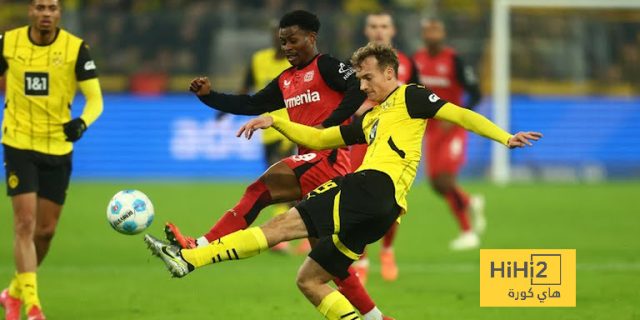 احصائيات مباراة باير ليفركوزن و بروسيا دورتموند في الدوري الألماني