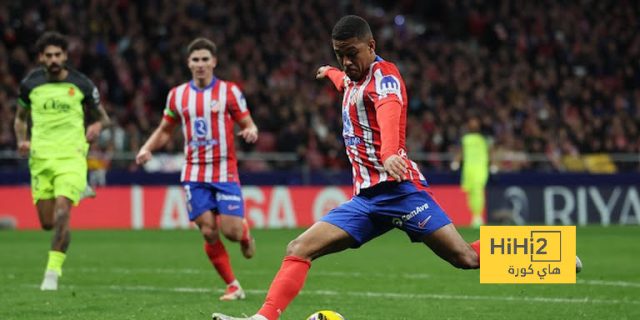 احصائيات الشوط الأول من مباراة أتلتيكو مدريد و ريال مايوركا