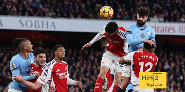 مانشستر سيتي يتأخر أمام أرسنال في الشوط الأول