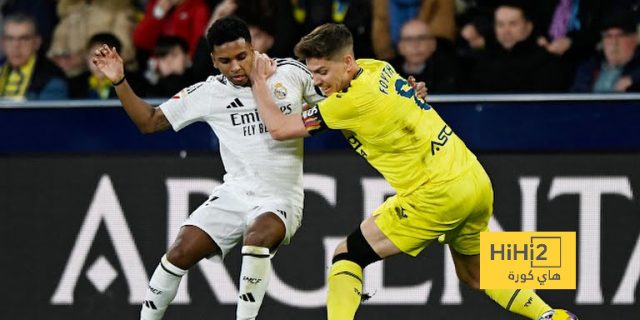 احصائيات الشوط الأول من مباراة ريال مدريد و فياريال
