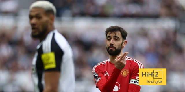 احصائيات الشوط الأول من مباراة مانشستر يونايتد و نيوكاسل
