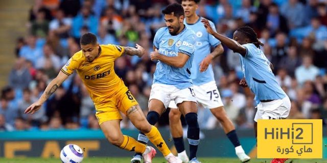 احصائيات الشوط الأول من مباراة مانشستر سيتي و وولفرهامبتون