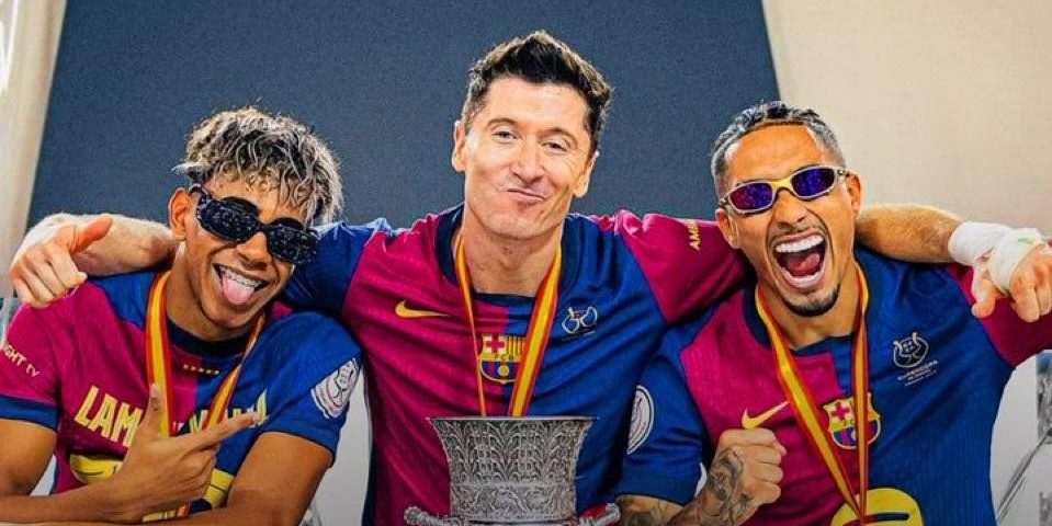 عدد أهداف ثلاثي هجوم برشلونة بعد نهاية الموسم