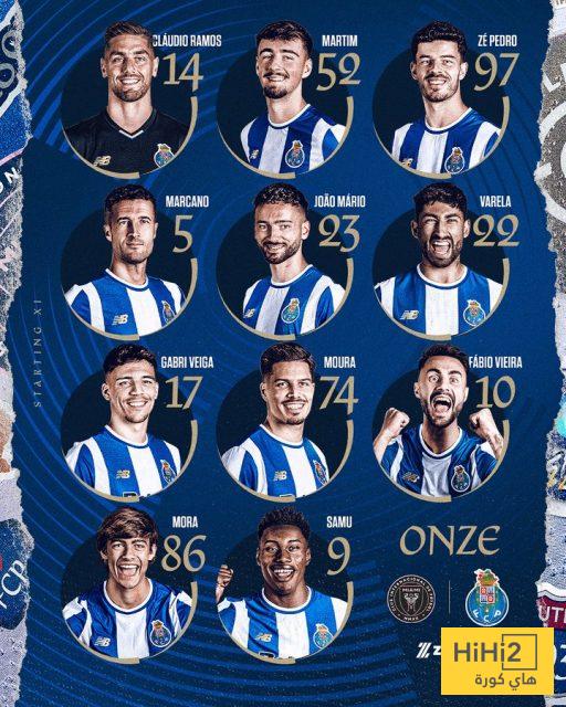 تشكيلة بورتو الرسمية للقاء انتر ميامي 4 تشكيلة بورتو الرسمية للقاء انتر ميامي 3