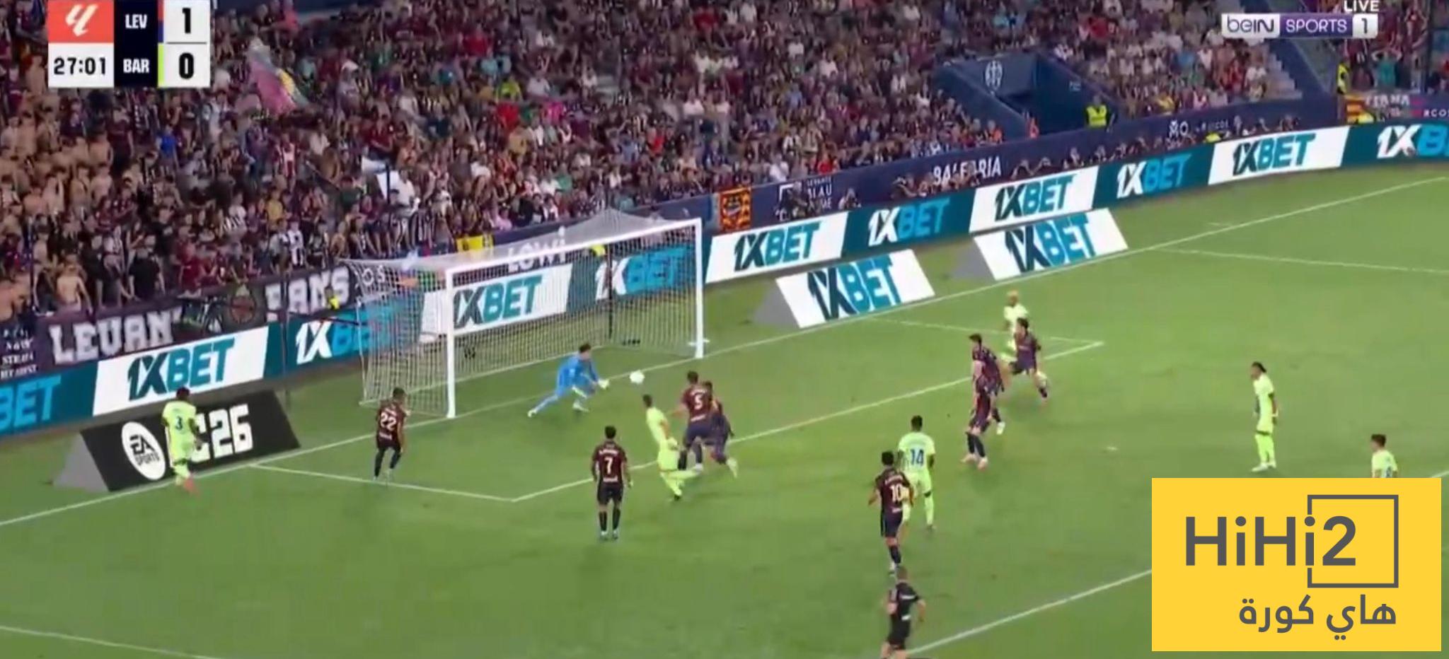 ليفانتي وعقدة الحفاظ على شباكه أمام برشلونة