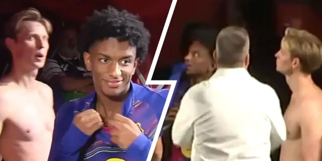 فيديو: دي يونغ يمنع بالدي من إهداء قميصه لأحد جماهير فاليكانو والسبب…؟!