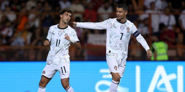 البرتغال تقسو على ارمينيا في الشوط الأول