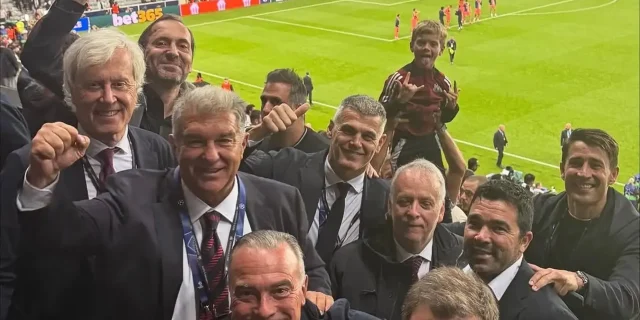 فيديو: احتفال جنوني من لابورتا أمام نيوكاسل