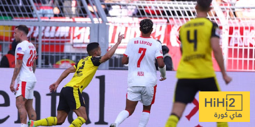 إحصائيات الشوط الأول لمباراة بوروسيا دورتموند ولايبزيغ
