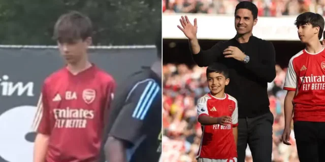 نجل ميكيل أرتيتا يظهر لأول مرة مع أرسنال