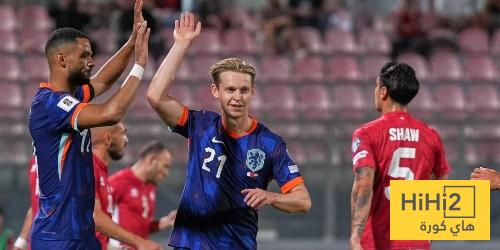 احصائيات الشوط الاول من مباراة هولندا ضد مالطا