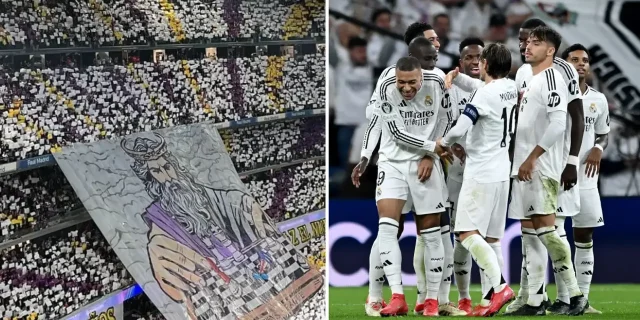 جماهير ريال مدريد تجهز هذا التيفو للكلاسيكو