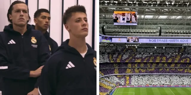 تيفو جماهير ريال مدريد في الكلاسيكو
