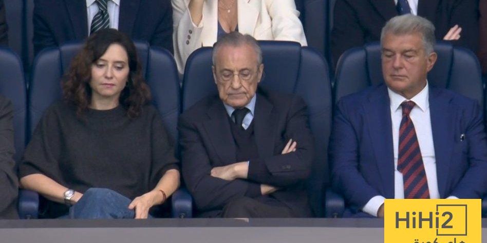 صورة: رد فعل بيريز ولابورتا على إلغاء هدف مبابي