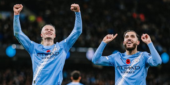 مانشستر سيتي يتقدم على بورنموث في الشوط الاول