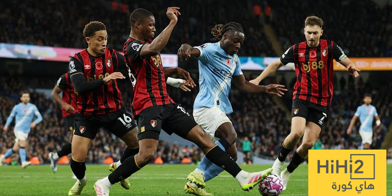 ترتيب الدوري الانجليزي بعد فوز مانشستر سيتي على بورنموث