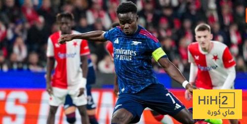 احصائيات الشوط الاول من مباراة ارسنال ضد سلافيا براغ