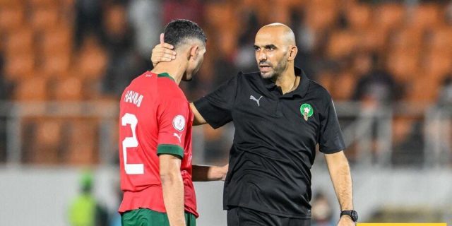 الركراكي متفائل بمشاركة حكيمي في كاس امم افريقيا
