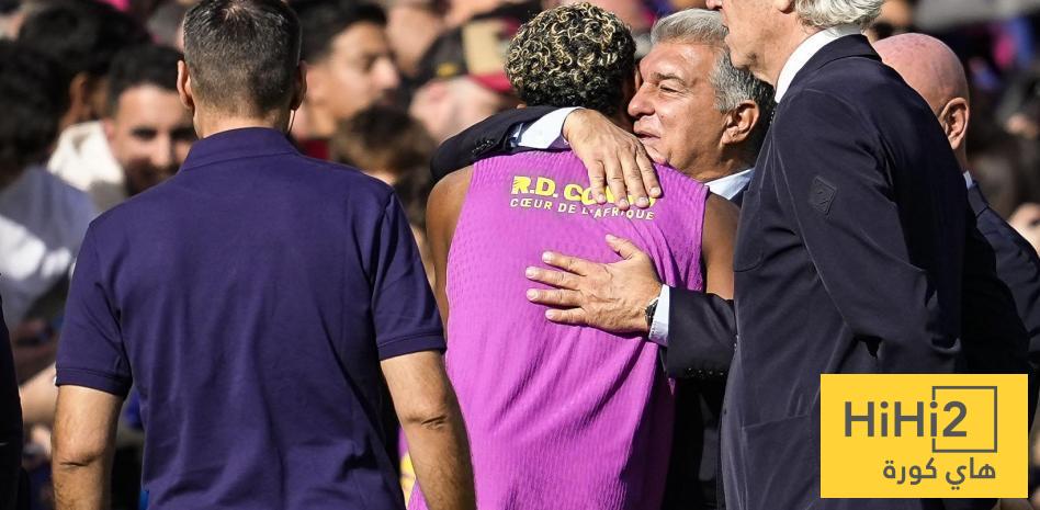 عناق لابورتا للامين يامال يحمل رسائل إيجابية